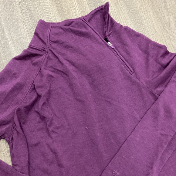 Athleta Purple wool blend longline sweater dress size large - Picture 2 of 4